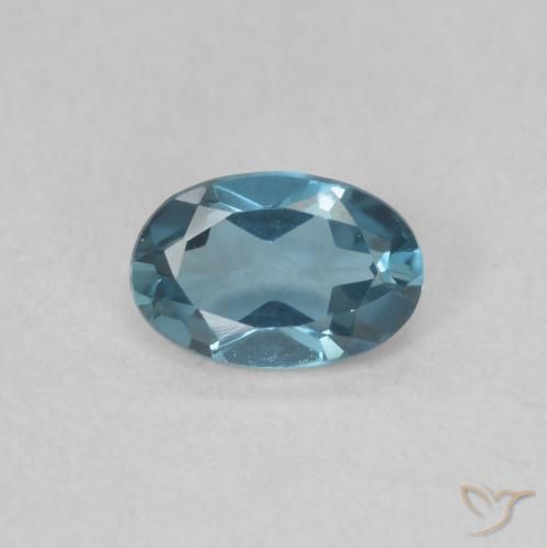 0.51ct 자연스러운 런던 블루 황옥, 타원형, VVS