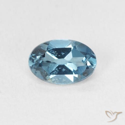 0.65ct 자연스러운 런던 블루 황옥, 타원형, VS