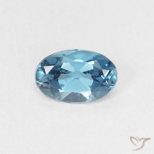 0.53ct 자연스러운 런던 블루 황옥, 타원형, VS
