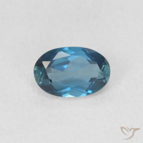 0.59ct 자연스러운 런던 블루 황옥, 타원형, VVS-VS