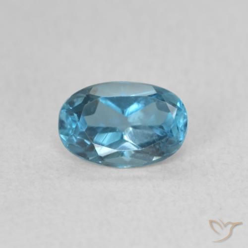 0.56ct 자연스러운 런던 블루 황옥, 타원형, VVS-VS