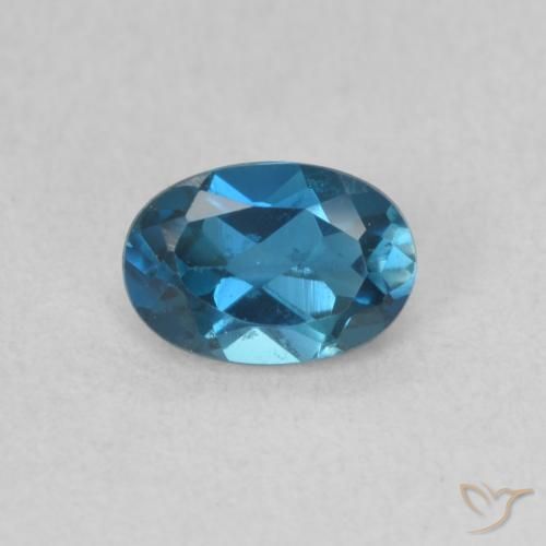0.63ct 자연스러운 런던 블루 황옥, 타원형, VVS-VS