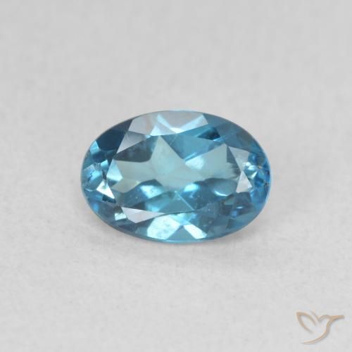 0.63ct 자연스러운 런던 블루 황옥, 타원형, VVS-VS