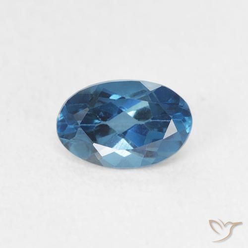 0.60ct 자연스러운 런던 블루 황옥, 타원형, VVS-VS
