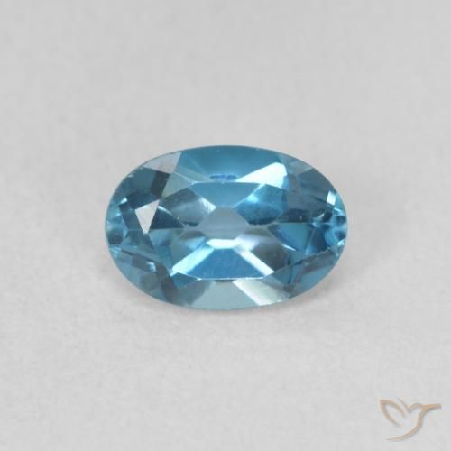 0.59ct 자연스러운 런던 블루 황옥, 타원형, VVS-VS
