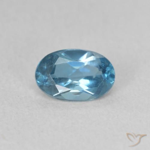0.60ct 자연스러운 런던 블루 황옥, 타원형, VVS-VS