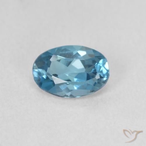 0.50ct 자연스러운 런던 블루 황옥, 타원형, VVS-VS