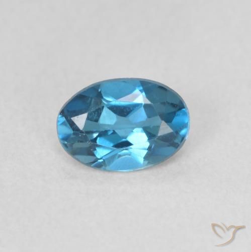 0.50ct 자연스러운 런던 블루 황옥, 타원형, VVS-VS