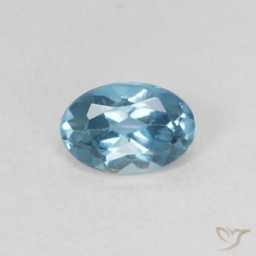 0.59ct 자연스러운 런던 블루 황옥, 타원형, VVS-VS
