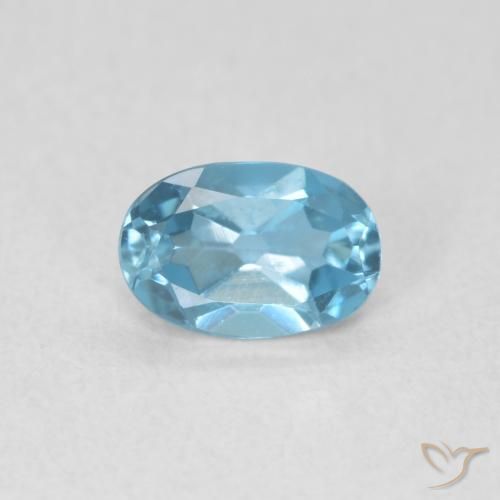 0.52ct 자연스러운 런던 블루 황옥, 타원형, VVS-VS