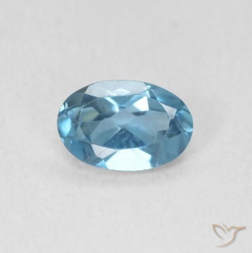 0.59ct 자연스러운 런던 블루 황옥, 타원형, VVS-VS