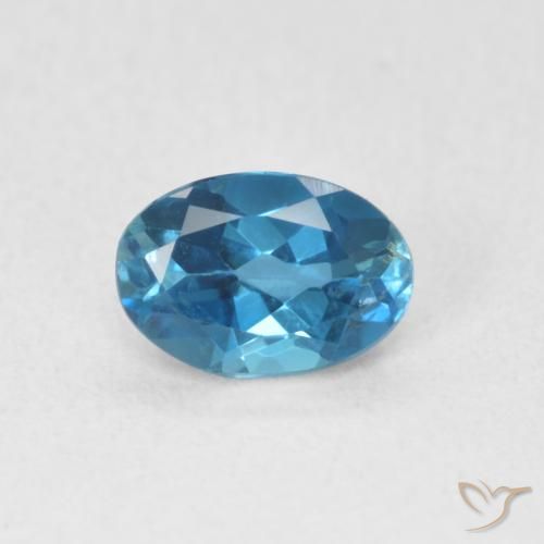 0.62ct 자연스러운 런던 블루 황옥, 타원형, VVS-VS