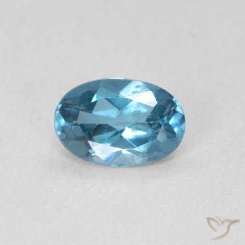 0.56ct 자연스러운 런던 블루 황옥, 타원형, VVS-VS