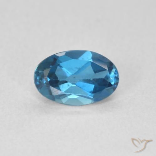 0.60ct 자연스러운 런던 블루 황옥, 타원형, VVS-VS