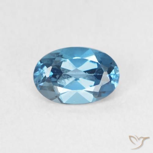 0.60ct 자연스러운 런던 블루 황옥, 타원형, VVS-VS