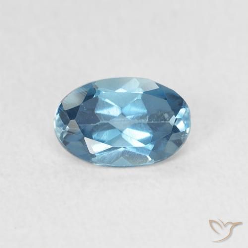 0.52ct 자연스러운 런던 블루 황옥, 타원형, VVS-VS