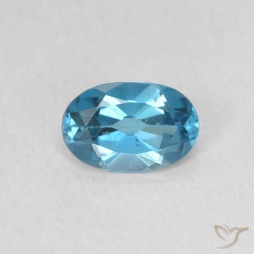 0.52ct 자연스러운 런던 블루 황옥, 타원형, VS