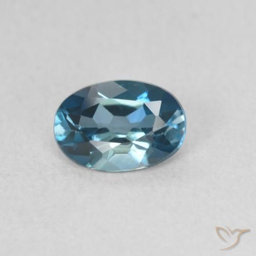 0.53ct 자연스러운 런던 블루 황옥, 타원형, VS