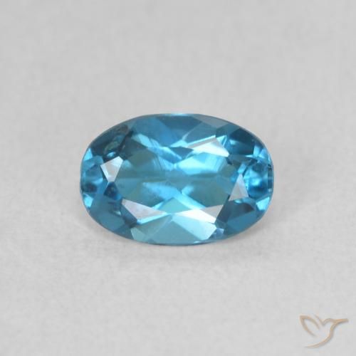 0.52ct 자연스러운 런던 블루 황옥, 타원형, VS