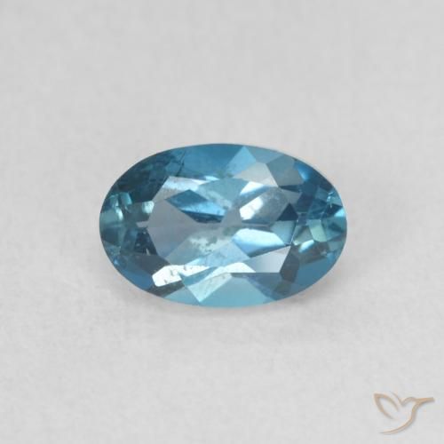 0.66ct 자연스러운 런던 블루 황옥, 타원형, VS