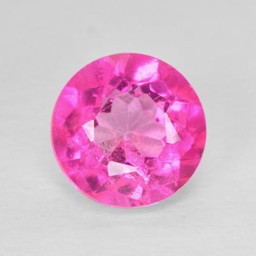 3.52ct 자연스러운 핫 핑크 황옥, 둥근, VVS-VS