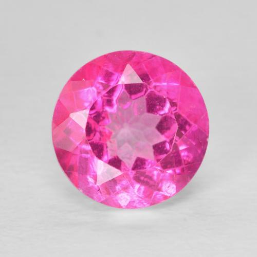 3.81ct 자연스러운 Medium Dark-Pink 황옥, 둥근, VVS-VS