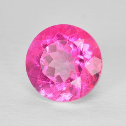 3.81캐럿 천연 Medium Dark-Pink 황옥, 둥근, VVS-VS