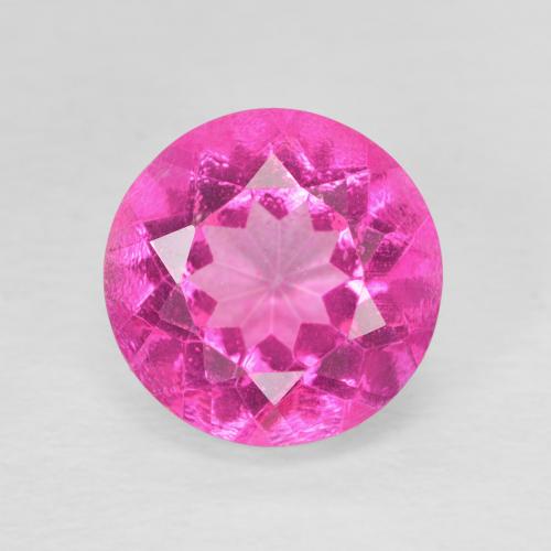 3.47ct 자연스러운 Medium Dark-Pink 황옥, 둥근, VVS-VS