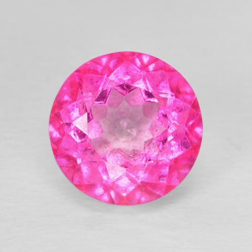 4.03ct 자연스러운 다크 핑크 황옥, 둥근, VVS-VS