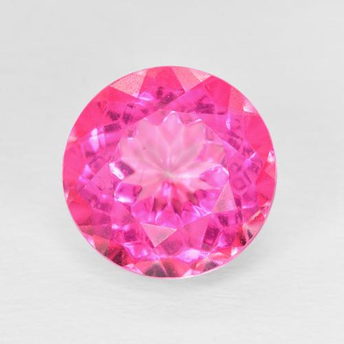 6.57ct 자연스러운 딥 마젠타 황옥, 둥근, VVS