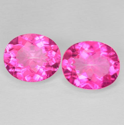 10.71ctw 자연스러운 Medium Dark-Pink 황옥, 타원형, VVS-VS