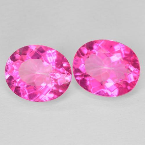 10.71캐럿 천연 Medium Dark-Pink 황옥 보석, 타원형, VVS-VS