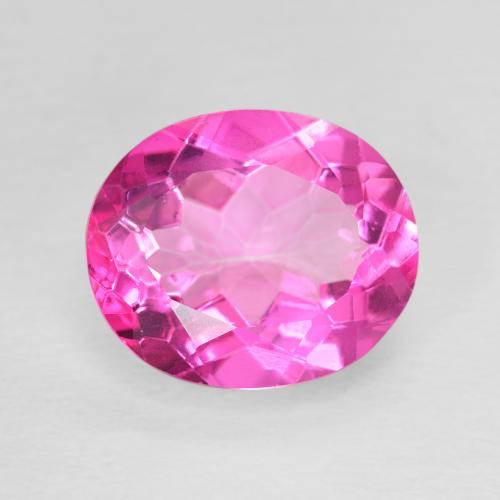 5.82ct 자연스러운 핫 핑크 황옥, 타원형, VVS-VS