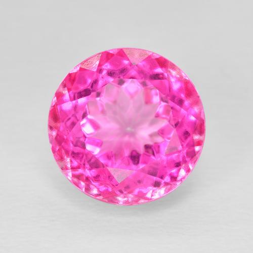 7.09ct 자연스러운 딥 마젠타 황옥, 둥근, VVS