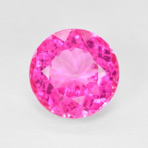 6.32ct 자연스러운 핫 핑크 황옥, 둥근, VVS
