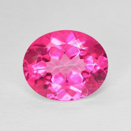 5.80캐럿 천연 핫 핑크 황옥, 타원형 컷, VVS-VS