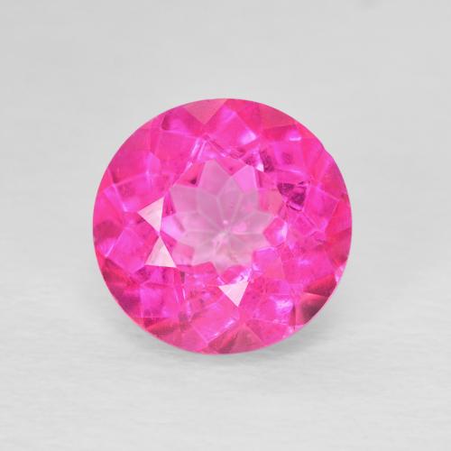 3.49ct 자연스러운 다크 핑크 황옥, 둥근, VVS-VS