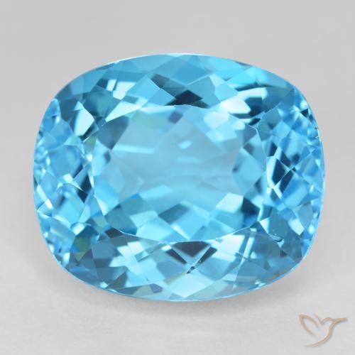 26.00ct 자연스러운 스위스 블루 황옥, 방석, VVS