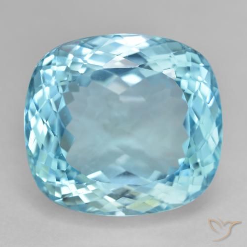 28.00ct 자연스러운 스위스 블루 황옥, 방석, VVS-VS
