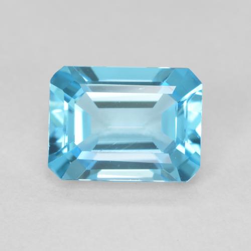 2.05ct 자연스러운 스위스 블루 황옥, 에메랄드 컷, VVS