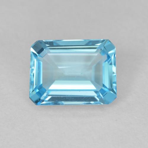 1.99ct 자연스러운 스위스 블루 황옥, 에메랄드 컷, VVS-VS
