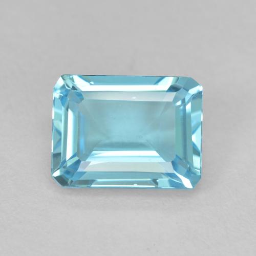 2.15ct 자연스러운 하늘색 황옥, 에메랄드 컷, VVS-VS