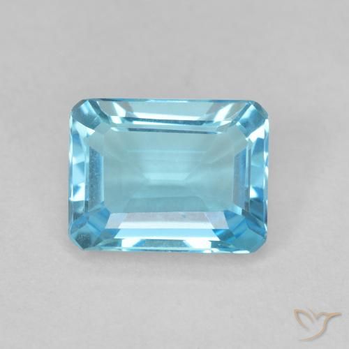 1.79ct 자연스러운 하늘색 황옥, 에메랄드 컷, VVS-VS