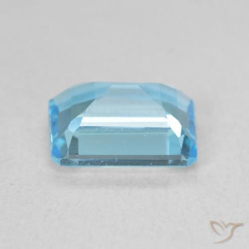 1.87캐럿 천연 하늘색 황옥, 옥타곤 / 에메랄드 컷, VVS
