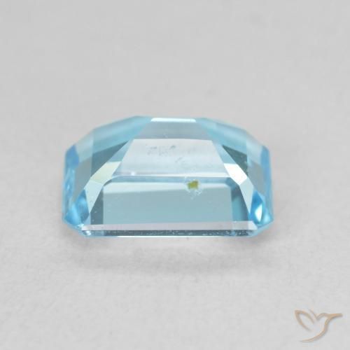 1.89캐럿 천연 스위스 블루 황옥, 옥타곤 / 에메랄드 컷, VVS