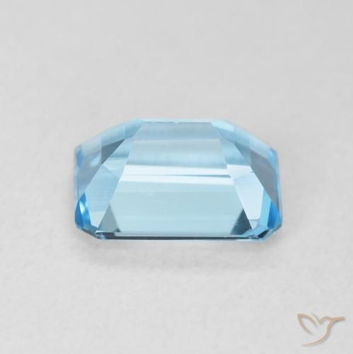 1.88캐럿 천연 하늘색 황옥, 옥타곤 / 에메랄드 컷, VVS