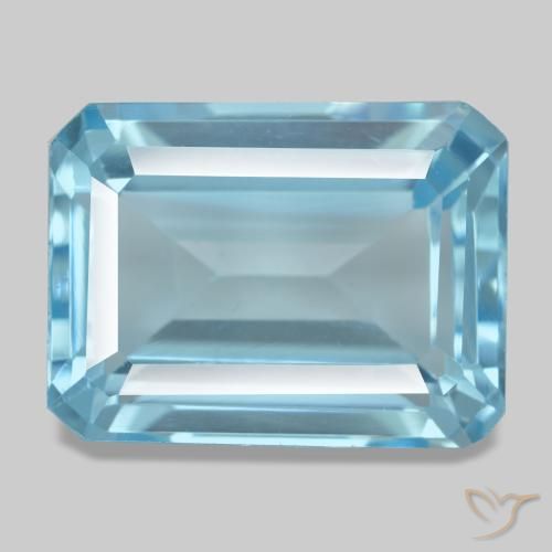16.66ct 블루 토파즈, 에메랄드 컷, VVS-VS