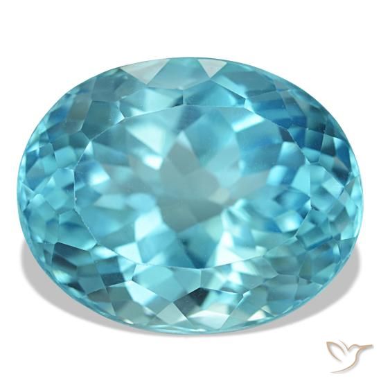 23.82ct 블루 토파즈, 오벌, VVS-VS
