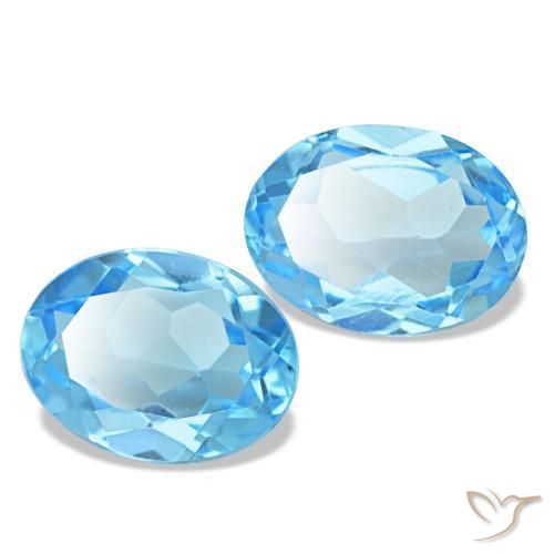 2.90캐럿 천연 스위스 블루 토파즈 보석, 타원형 컷, 8.1×6 mm, VVS-VS