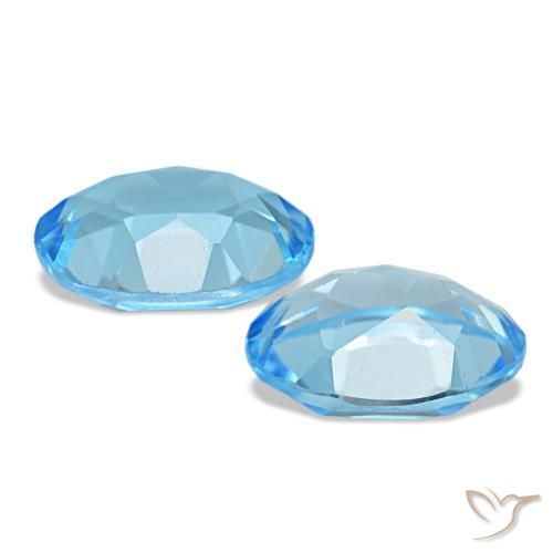 2.90캐럿 천연 스위스 블루 토파즈 보석, 타원형 컷, 8.1×6 mm, VVS-VS